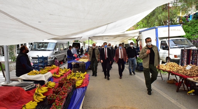 Vali Baruş, Pazar Yerlerini Denetledi