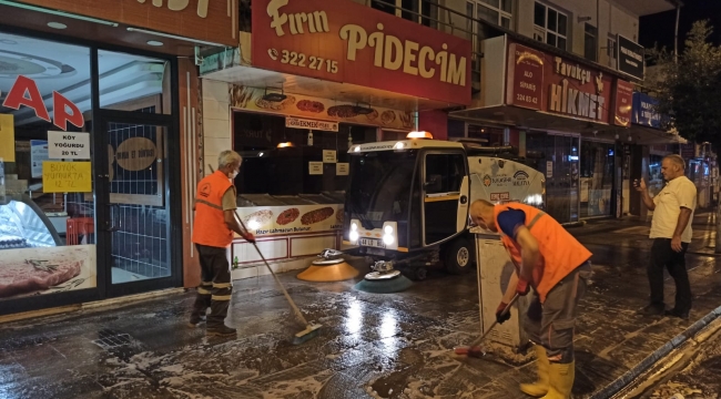 Cadde ve Sokaklar İlaçlı Sularla Yıkanıyor