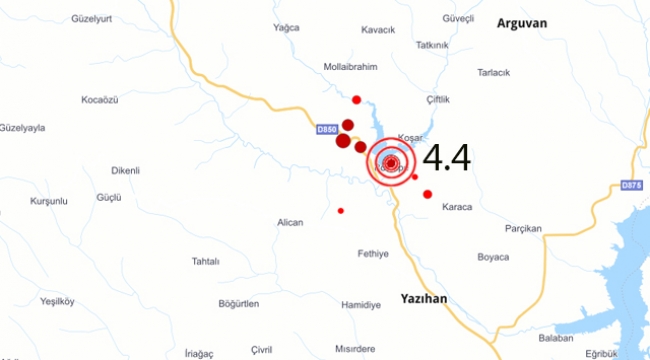 Yazıhan’da Bu Kez 4.4 Şiddetinde Deprem Oldu