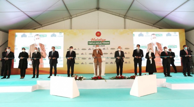 Erdoğan, Malatyada Toplu Açılış Törenine Katıldı