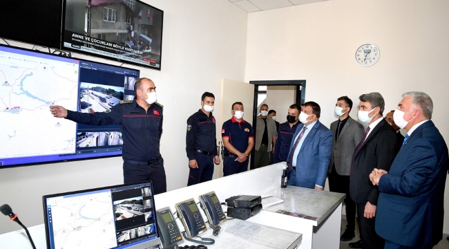 İtfaiye Binasında İncelemelerde Bulundular