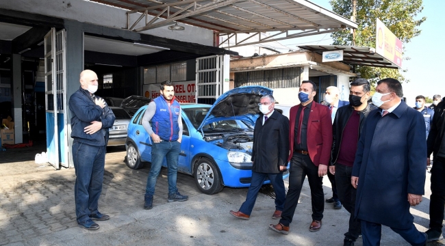 Başkan Gürkan Sanayi Sitesini Ziyaret Etti