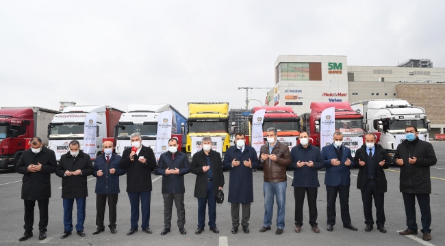 7 TIR İhtiyaç Sahipleri İçin Yola Çıktı