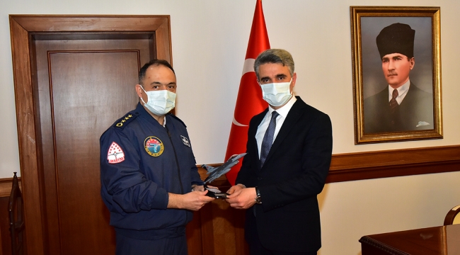 7. Ana Jet Üs Komutanı Albay Zeki Koltukoğlu Vali Baruş’u Ziyaret Etti