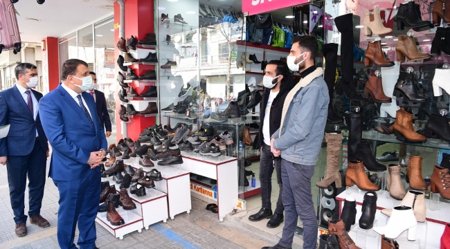 Başkan Gürkan, Esnafları Ziyaret Etti
