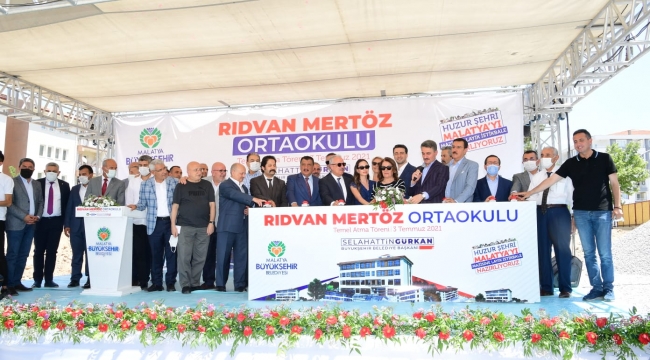 Mertöz Ortaokulu Temel Atma Töreni Yapıldı