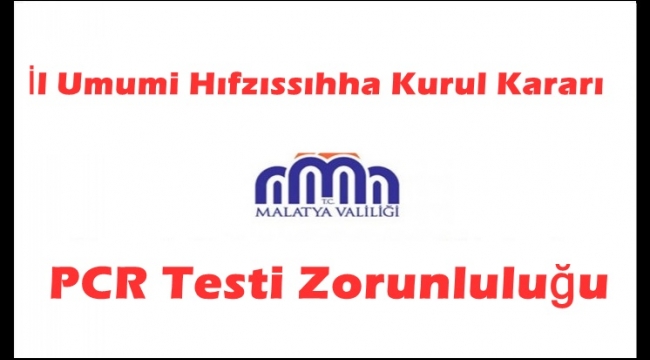 PCR Testi Zorunluluğu