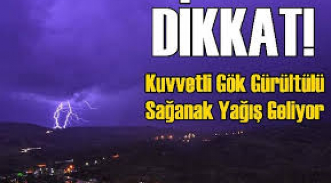 sağanak ve gök gürültülü sağanak yağış