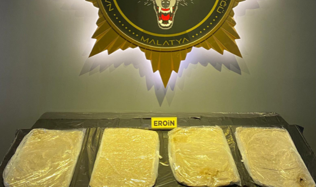 Malatya’da 12 Kilo 50 Gram Eroin Ele Geçirildi