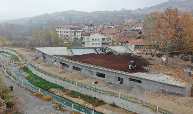 Yeşilyurt Güreş Sahası İnşaatı Devam Ediyor
