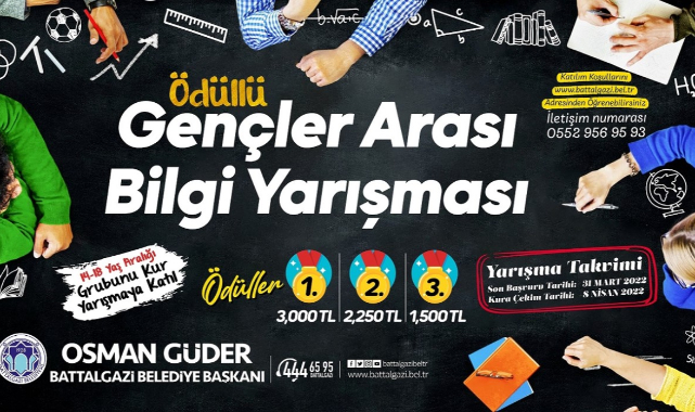 Gençler Arası Ödüllü Bilgi Yarışması Düzenlenecek