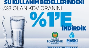 MASKİ, Su Fiyatlarında KDV İndirimi Yaptı