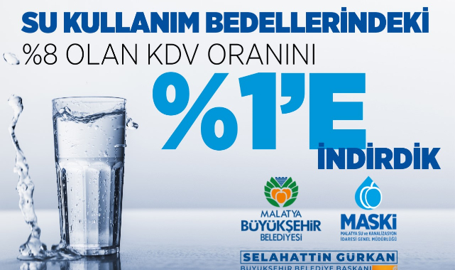 MASKİ, Su Fiyatlarında KDV İndirimi Yaptı