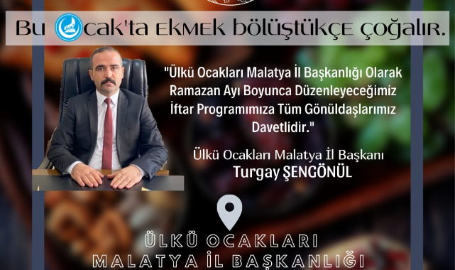 Ülkü Ocakları Ramazan Ayı Boyunca İftar Programı Düzenleyecek
