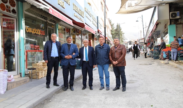 Başkan Güder, Prestij Sokaktaki Çalışmaları İnceledi