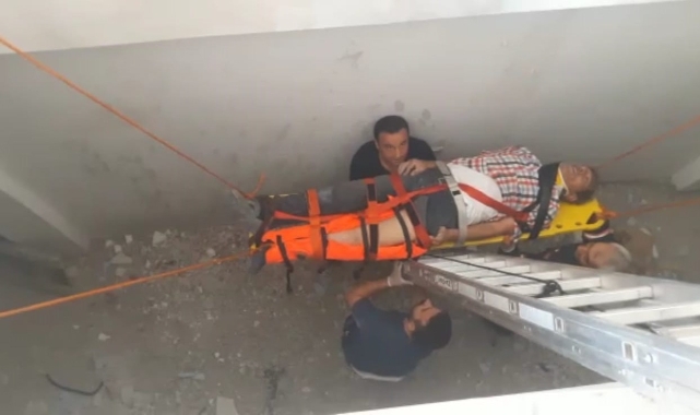 Malatya'da Bir Şahıs İnşaat Boşluğuna Düştü