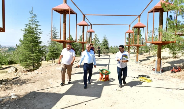 Başkan Çınar, Şahintepesi Macera Parkı İnşaatını İnceledi