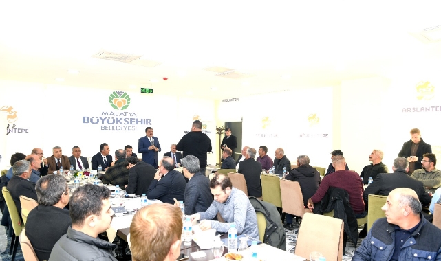 Başkan Gürkan, Hekimhan İlçesi Mahalle Muhtarlarıyla Bir Araya Geldi
