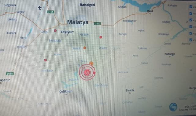 Malatya'da 4.7 Büyüklüğünde Deprem Oldu