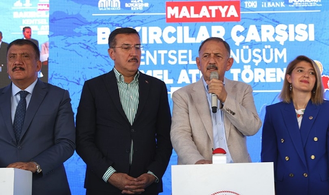 Malatya’da Yerinde Dönüşümün İlk Kazması Bakırcılar Çarşısı İçin Vuruldu