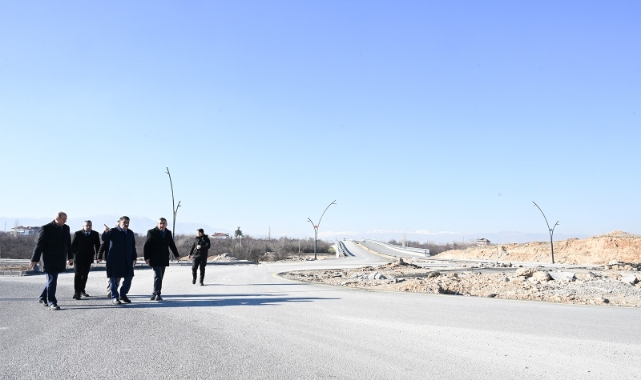 Başkan Gürkan, Kuzey Kuşak Yolu Bağlantı Yolunda İncelemelerde Bulundu