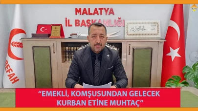 “EMEKLİ, KOMŞUSUNDAN GELECEK KURBAN ETİNE MUHTAÇ”
