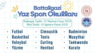 BATTALGAZİ’DE YAZ SPOR OKULLARI BAŞLIYOR