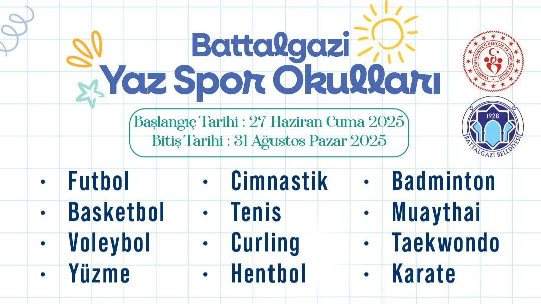 BATTALGAZİ’DE YAZ SPOR OKULLARI BAŞLIYOR