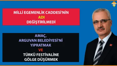 MİLLİ EGEMENLİK CADDESİ'NİN ADI DEĞİŞTİRİLMEDİ