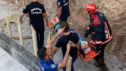 MALATYA’DA TEMELE DÜŞEN VATANDAŞ KURTARILDI