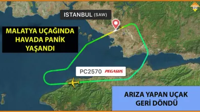 MALATYA UÇAĞINDA HAVADA PANİK YAŞANDI