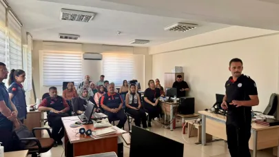 KALE’DE SAĞLIK PERSONELİNE AFET VE YANGIN EĞİTİMİ VERİLDİ