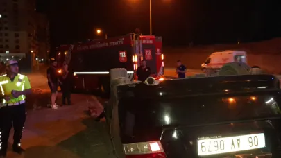 YEŞİLYURT’TA OTOMOBİL TAKLA ATTI: 1 YARALI