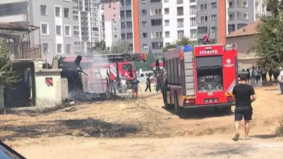 METRUK EVDE PİKNİK TÜPÜ PATLADI, YANGIN ÇIKTI