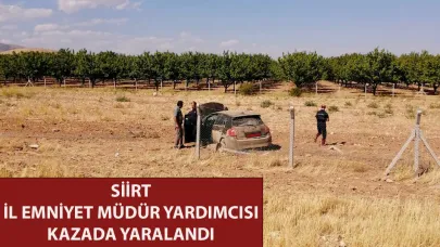 SİİRT İL EMNİYET MÜDÜR YARDIMCISI KAZADA YARALANDI