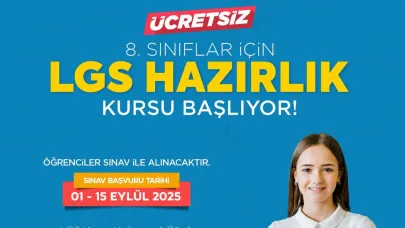 ‘ÜCRETSİZ LGS HAZIRLIK KURSU’ KAYITLARI 1 EYLÜL’DE BAŞLIYOR