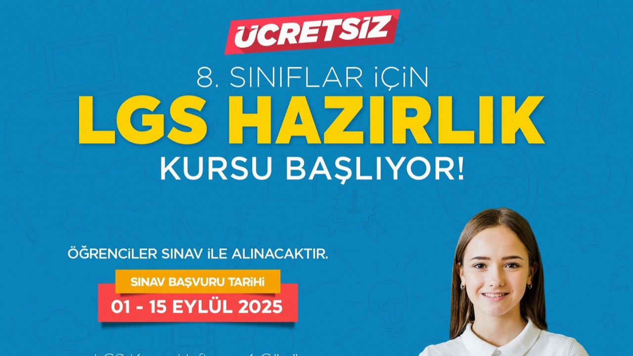‘ÜCRETSİZ LGS HAZIRLIK KURSU’ KAYITLARI 1 EYLÜL’DE BAŞLIYOR