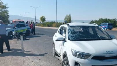 MALATYA’DA MOTOSİKLET İLE OTOMOBİL ÇARPIŞTI