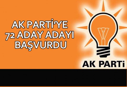 AK Parti’ye 72 Aday Adayı Başvurdu