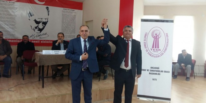 Akçadağ Esnaf Odası Başkanlığına Şahin Seçildi