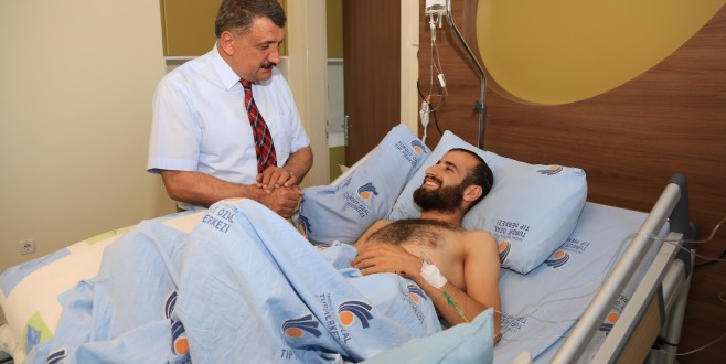 Başkan Gürkan, Darbe Mağduru Enes Gün’ü Ziyaret Etti