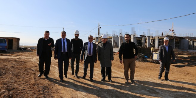 BAŞKAN GÜRKAN, DSİ HİZMET BİNASI İNŞAAT ALANINI GEZDİ