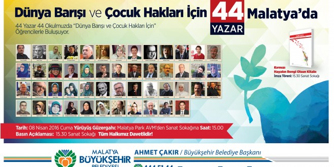 BÜYÜKŞEHİR, 44 YAZARI MALATYA’DA BULUŞTURUYOR