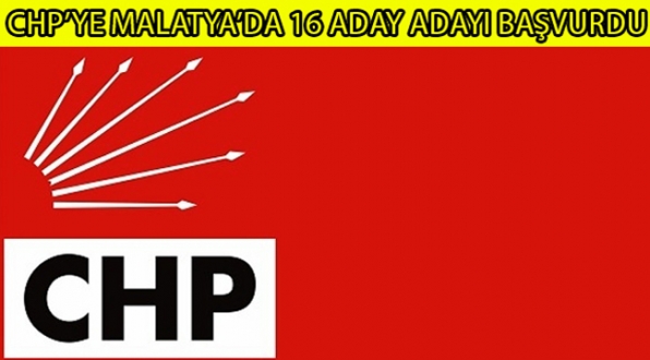 CHP’ye Malatya’da 16 Aday Adayı Başvurdu