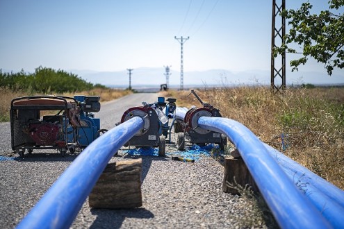 Kömüşhan’da 5 Bin Metrelik İçmesuyu Hattı Çalışmaları Devam Ediyor