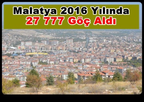 Malatya 2016 Yılında 27 777 Göç Aldı