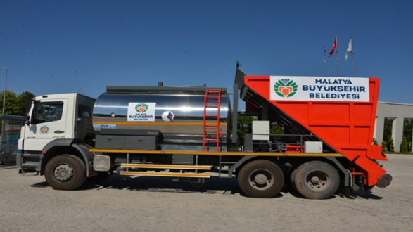 MALATYA BÜYÜKŞEHİR BELEDİYESİ, SATHİ KAPLAMA ARACI ALDI
