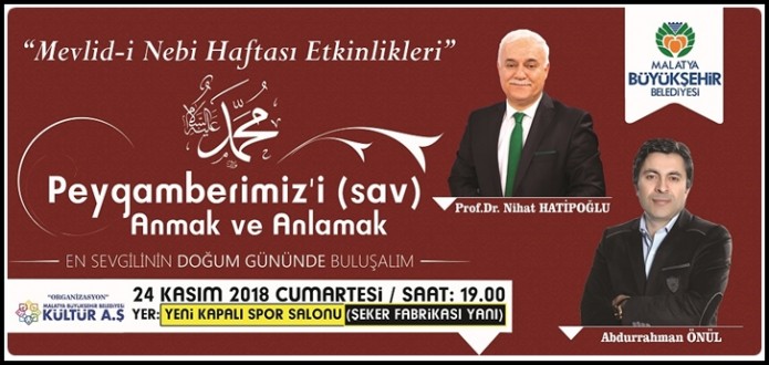 Malatya’da Mevlid-İ Nebi Etkinlikleri