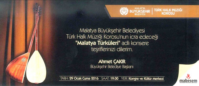 "MALATYA TÜRKÜLERİ" SESLENDİRİLECEK
