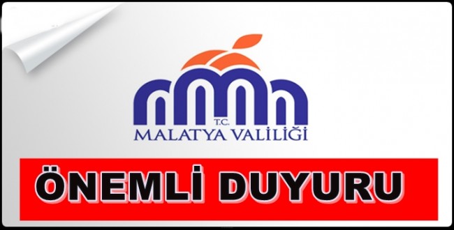 MALATYA VALİLİĞİNDEN AÇIKLAMA